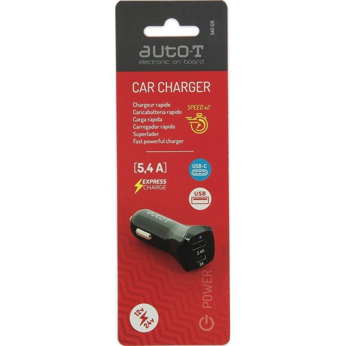 Prise - AUTO T - 540128 - 12/24 V - USB - USB-C
