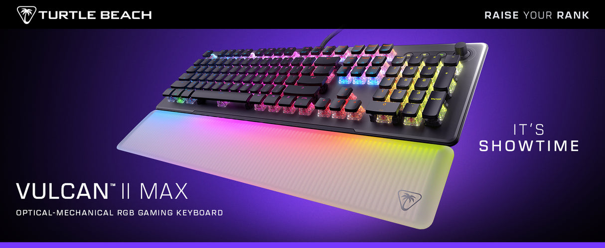 Clavier gaming PC optique et mécanique - TURTLE BEACH - Vulcan II Max - Noir