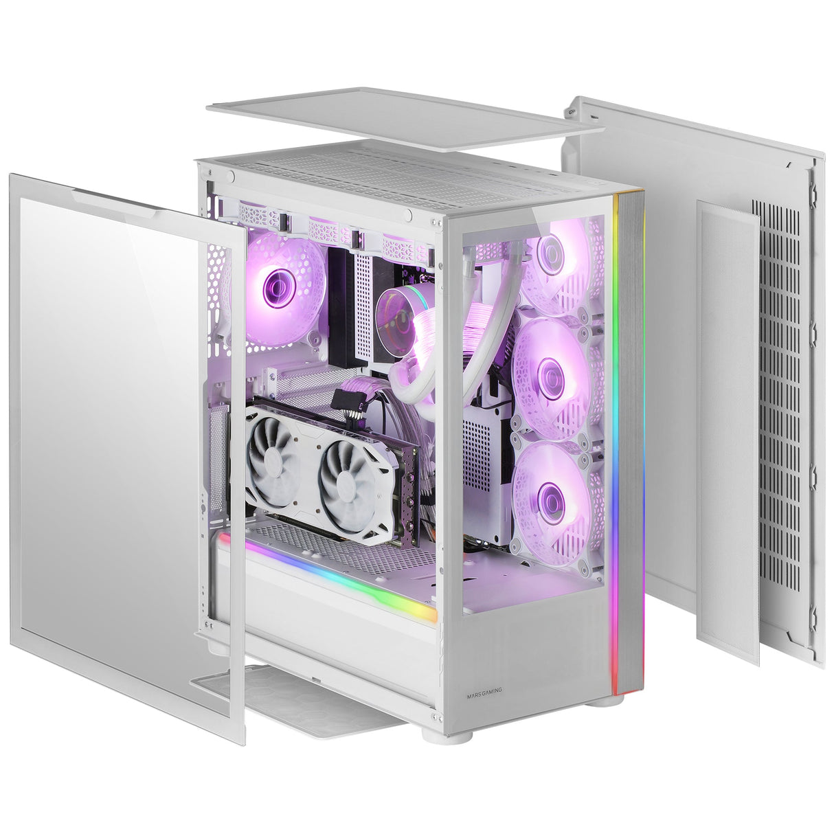 Boitier Grand Tour E-ATX Mars Gaming MC-Ultra RGB avec panneaux vitrés (Blanc)