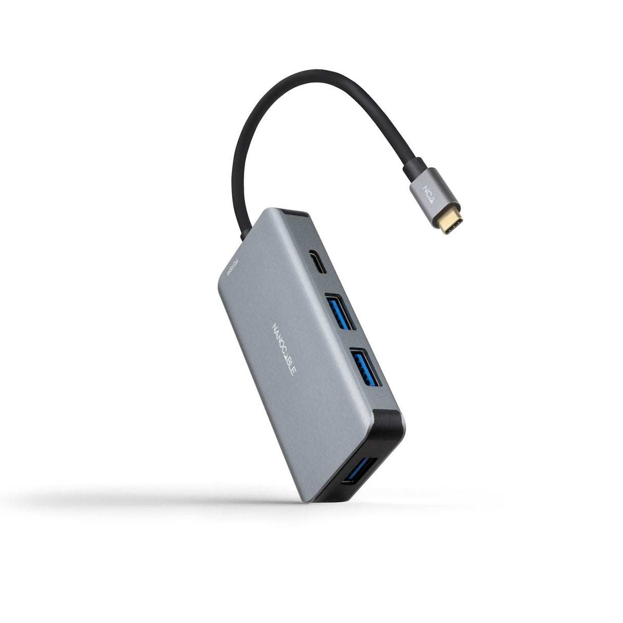 Hub USB-C 3.2 Nanocable - 3x USB-A et 2x USB-C (Gris)