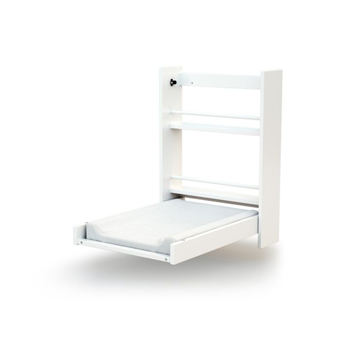 AT4 - Table a langer murale rabattable en bois EAZY Blanc - Taille unique