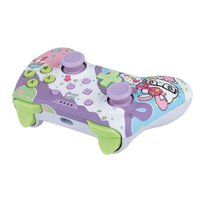 Manette filaire - KONIX - Hello Kitty - Nintendo Switch, Switch OLED et PC - Fonction vibration - Câble 3 m - Violet et rose