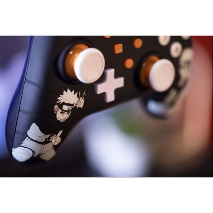 Manette filaire - KONIX - Naruto Shippuden Nintendo Switch / Switch 2 / PC - Fonction vibration - Câble 3 m - Motif Naruto - Noir