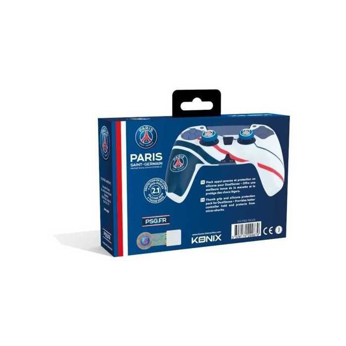 Coque de protection pour manette DualSense PS5 - KONIX Naruto Shippuden - Silicone - Appuie-pouces - Bleu, blanc et rouge