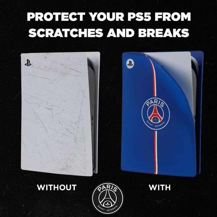 Façade de protection - KONIX - PSG - PS5 - Silicone - Antichoc - Anti-rayures - Bleu