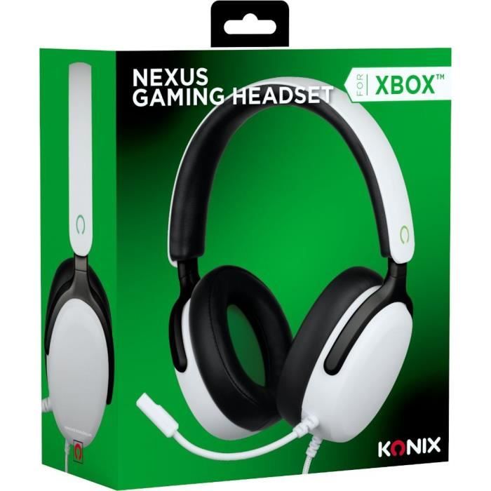 Casque gaming circum-aural filaire - KONIX - Nexus Xbox Series X|S - Haut-parleurs 40 mm - Microphone - Jack 3.5 mm - Câble 1,5 m