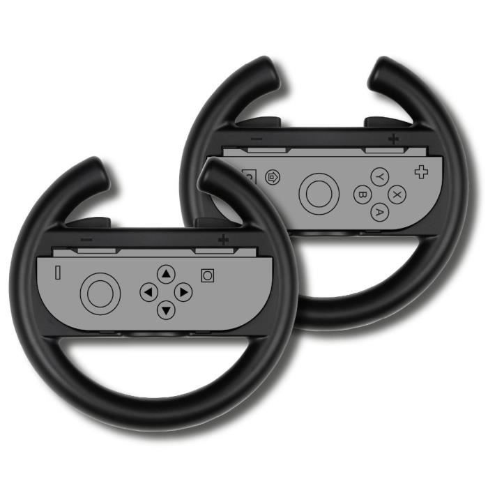 Paire de volants - KONIX - Pour manettes Joy-Con Nintendo Switch 2 - Noir
