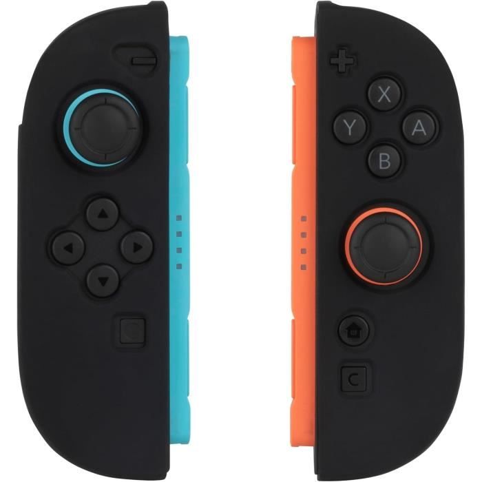 Coque de protection pour manettes Joy-Con - KONIX - Nintendo Switch 2 - Silicone - Antichoc - Anti-rayures - Anti-poussiere - Noir