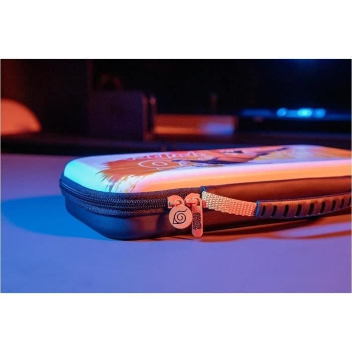 Housse de protection et transport - KONIX - Naruto Shippuden Nintendo Switch 2 - Rangement accessoires - Motif Naruto - Blanc