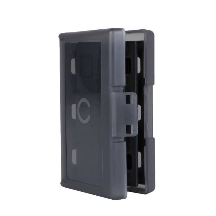 Boîtier de protection et transport - KONIX - Pour cartouches de jeux Nintendo Switch 2 - Antichoc - 24 rangements - Noir