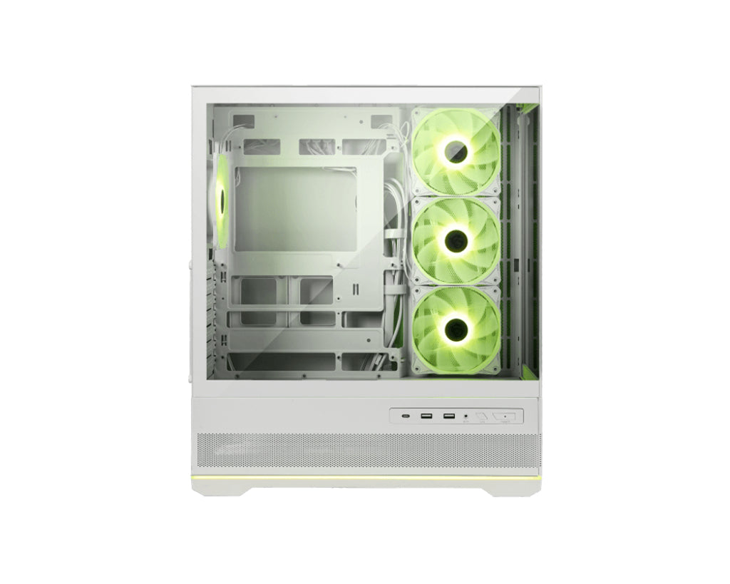 Boitier Moyen Tour ATX MSI Mag Pano 110R Project Zero RGB avec panneaux vitrés (Blanc)
