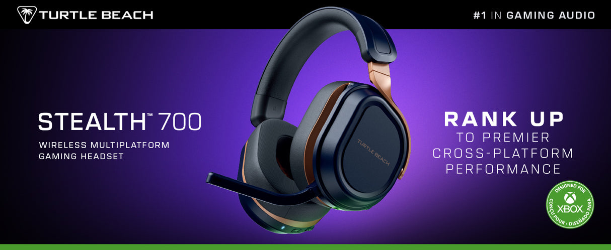 Casque gaming sans fil - Turtle Beach Stealth™ 700X (Gen3) - Cobalt - Xbox, PS5, PS4, PC, mobile, 60mm, Bluetooth, 80h