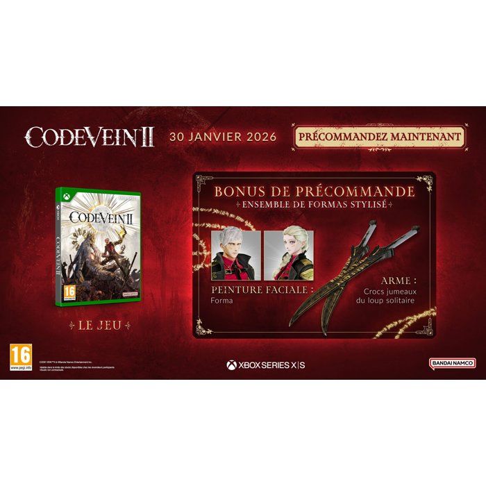 CODE VEIN II - Jeu Xbox Series X