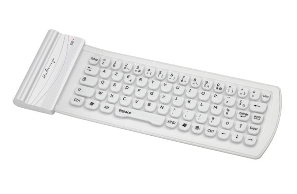 Mini Clavier Bluetooth en Silicone, Halterrego , Blanc