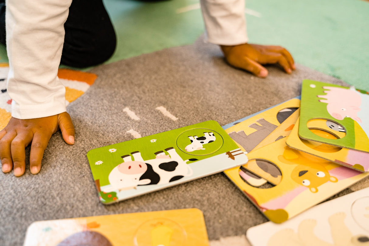 Jeu d'association NATHAN La Petite Ecole - Mamans et Bébés - Bébé Animaux - Mixte - A partir de 3 ans