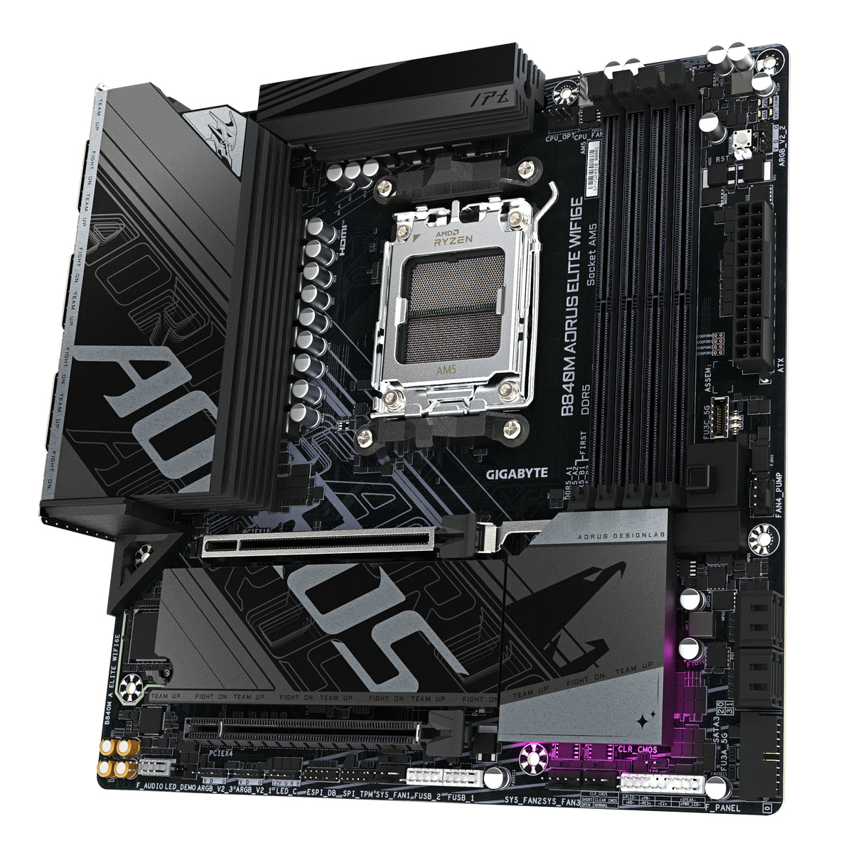 Carte mere - GIGABYTE - B840M A ELITE WIFI6E - Format Micro-ATX - Chipset AMD B840 - DDR5 & PCIe 5.0 - WiFi 6E