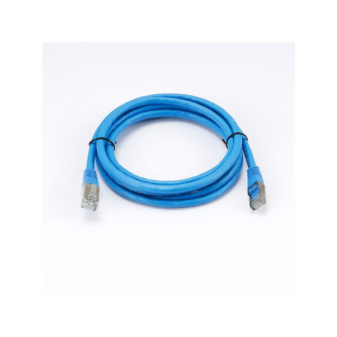 C ble RJ45 Male/Male droit CAT6A S/FTP - Longueur 2M - Bleu - en sachet