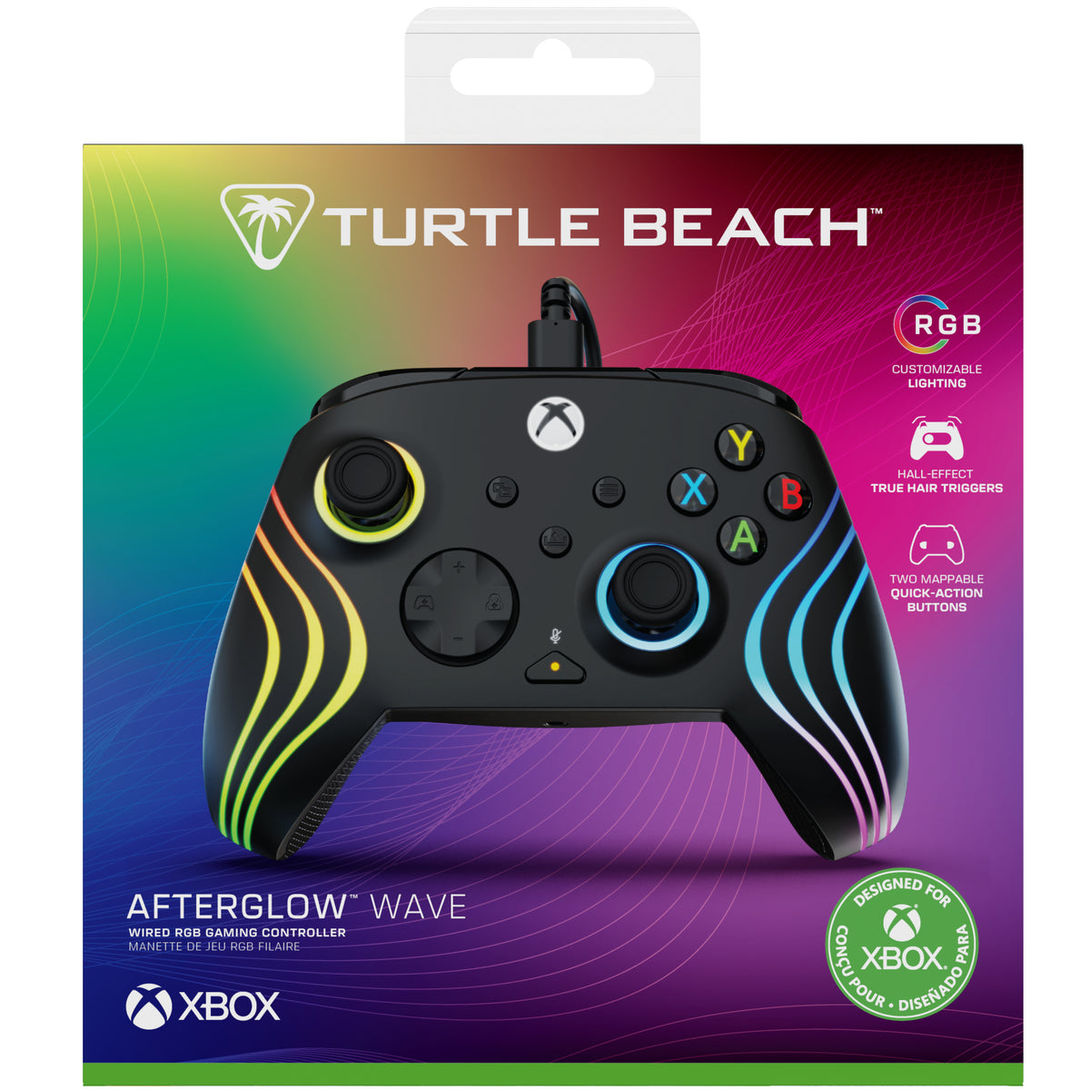 Manette de jeu RGB filaire - TURTLE BEACH - TBC-2002-05 - Afterglow™ Wave - Noir - Xbox/PC