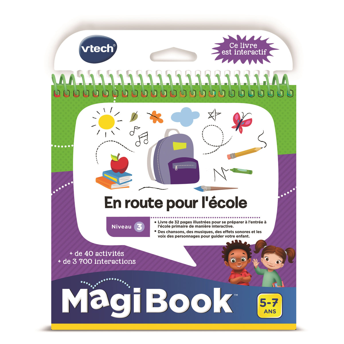 VTECH - Livre Interactif Magibook - En Route Pour L'École