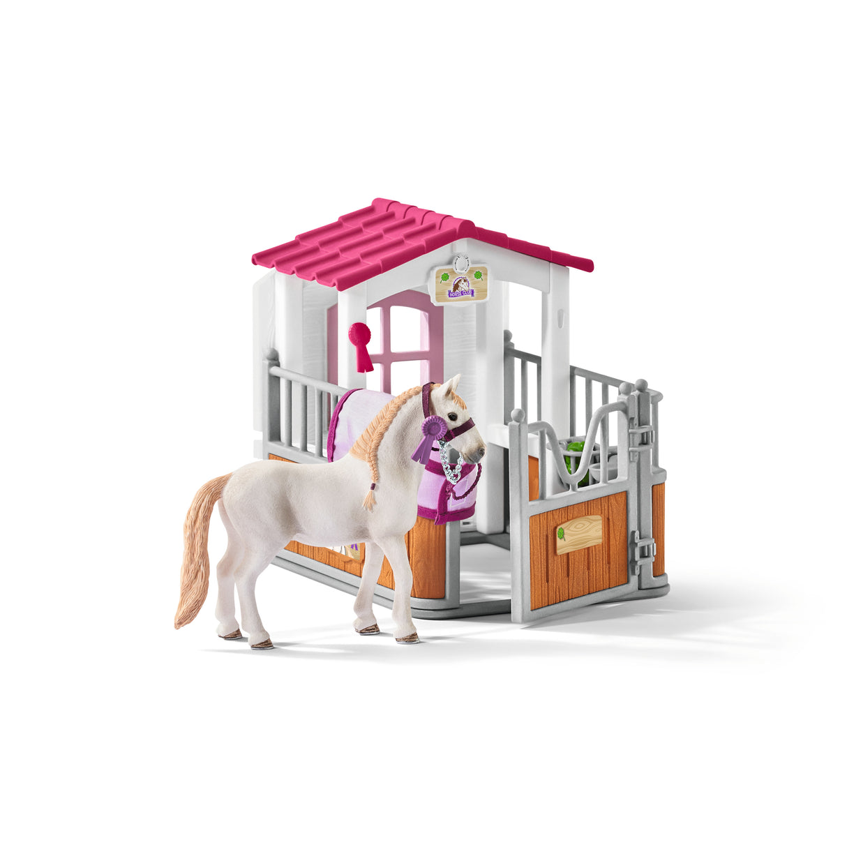 Box avec jument Lusitanienne, coffret figurines schleich 42368 HORSE CLUB, avec 12 éléments dont 1 cheval schleich inclus, des 5 ans