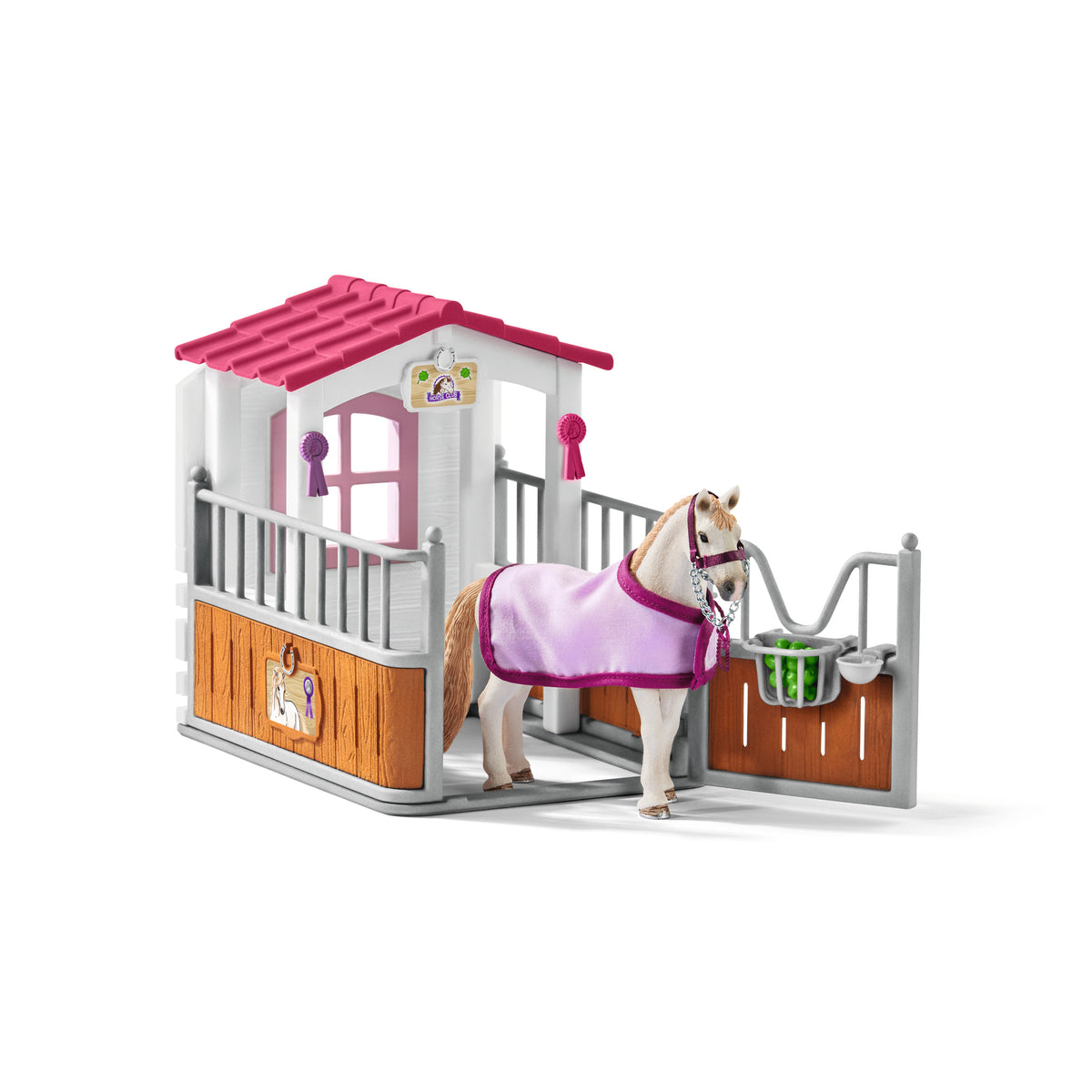 Box avec jument Lusitanienne, coffret figurines schleich 42368 HORSE CLUB, avec 12 éléments dont 1 cheval schleich inclus, des 5 ans