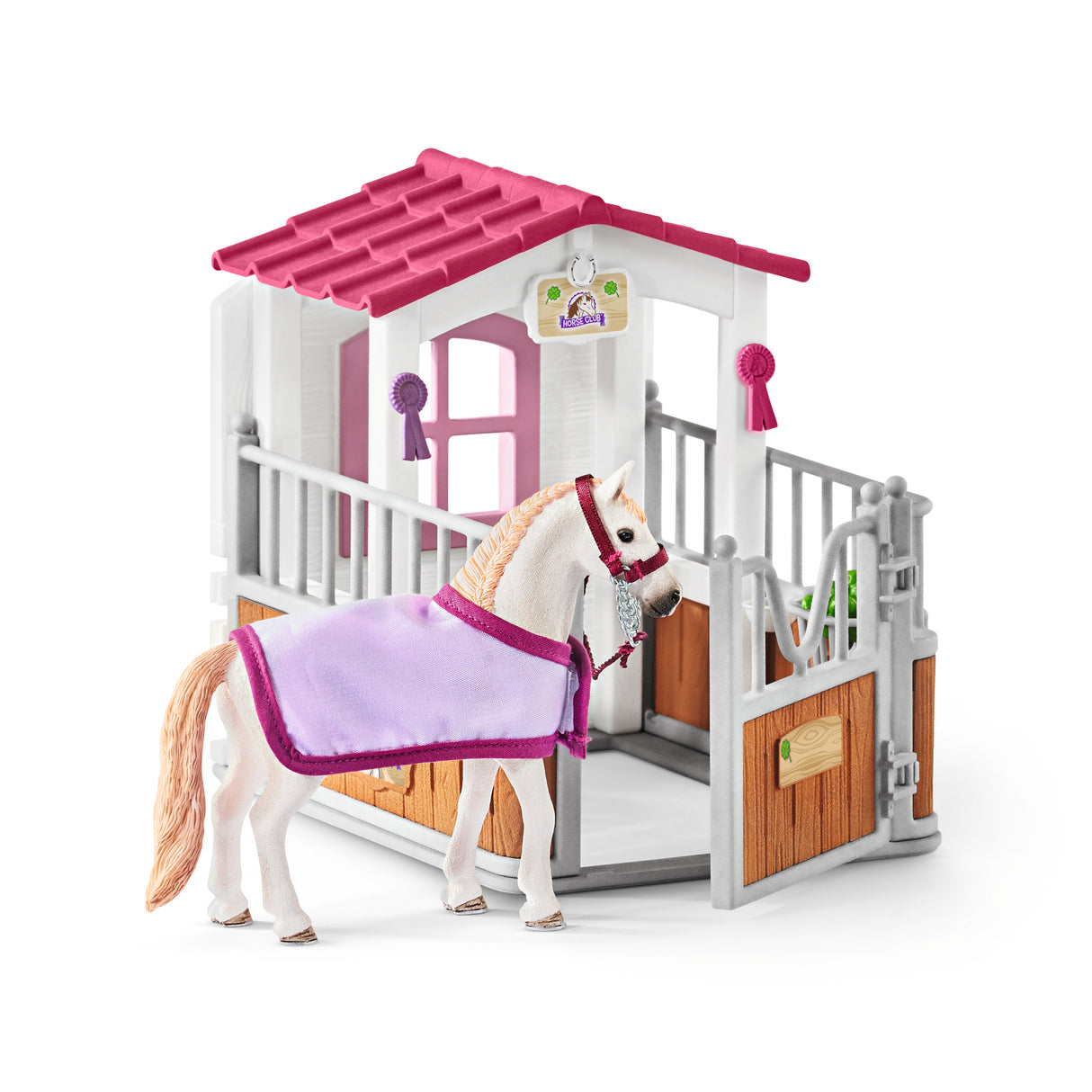 Box avec jument Lusitanienne, coffret figurines schleich 42368 HORSE CLUB, avec 12 éléments dont 1 cheval schleich inclus, des 5 ans