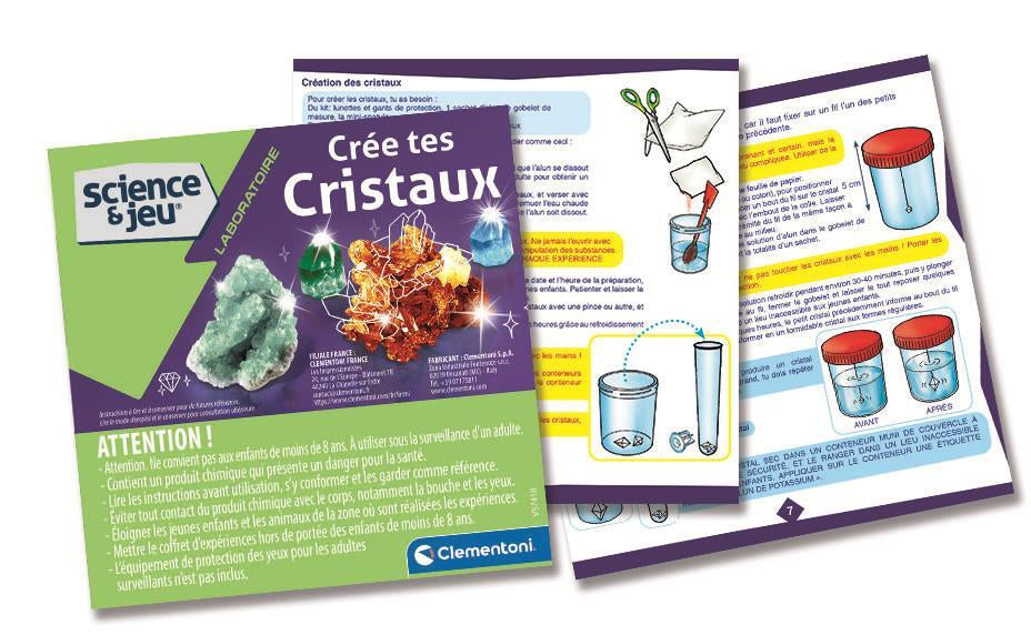 Clementoni- Crée tes cristaux - Des 8 ans