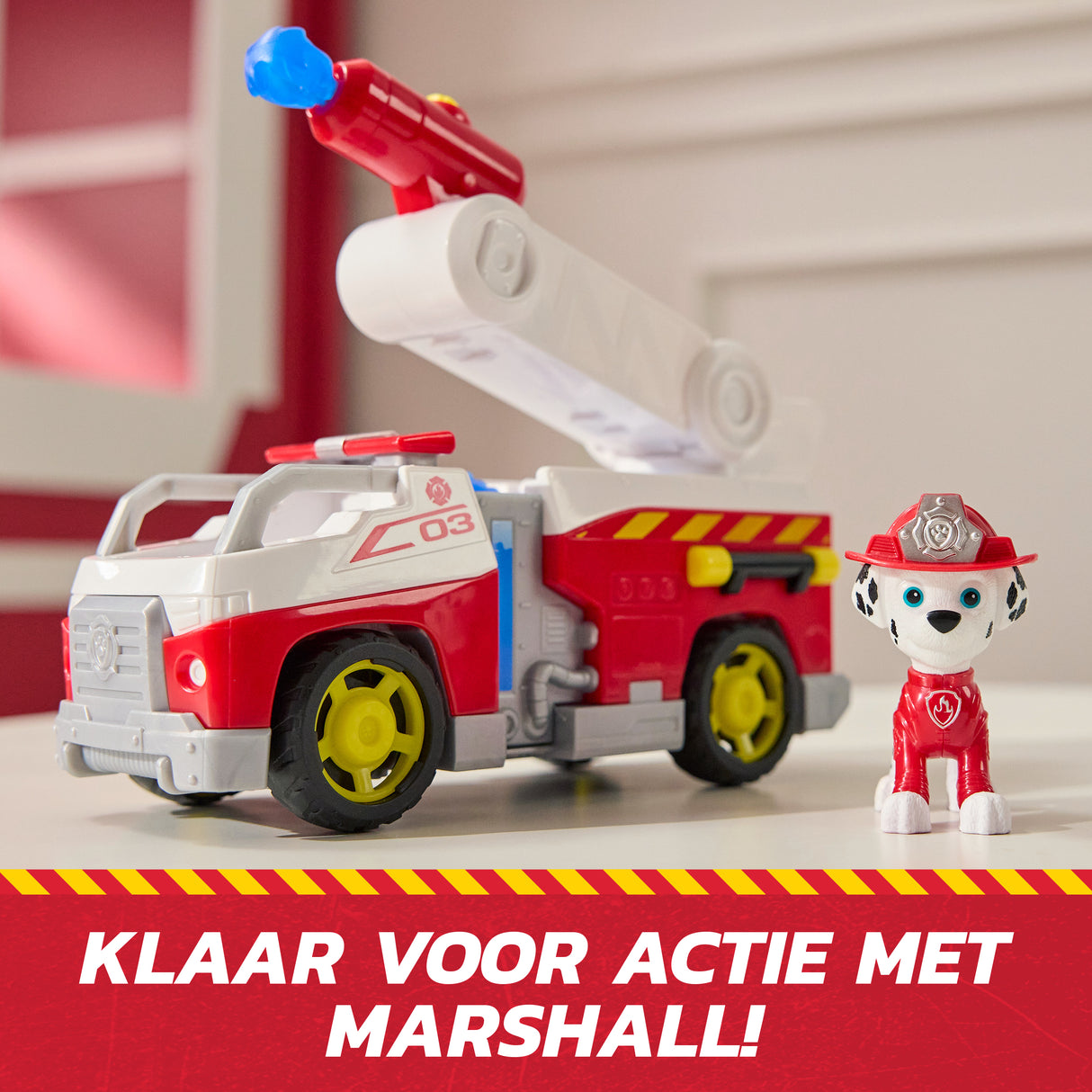 Figurine Marcus - Véhicules + 2 projectiles - des 3 ans - Fire Rescue - La Pat'Patrouille