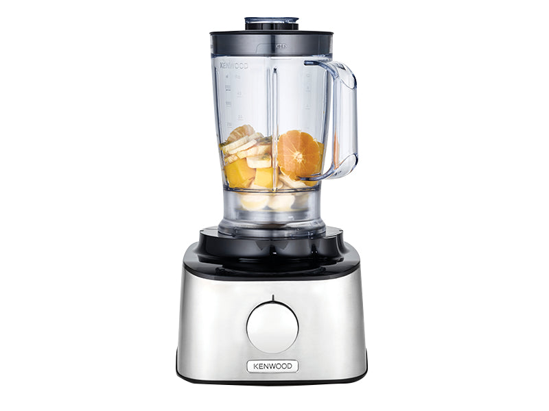 Robot multifonction Inox KENWOOD MultiPro Compact FDM301SS - Blender, presse agrumes, 3 disques, double fouet, pétrin, spatule