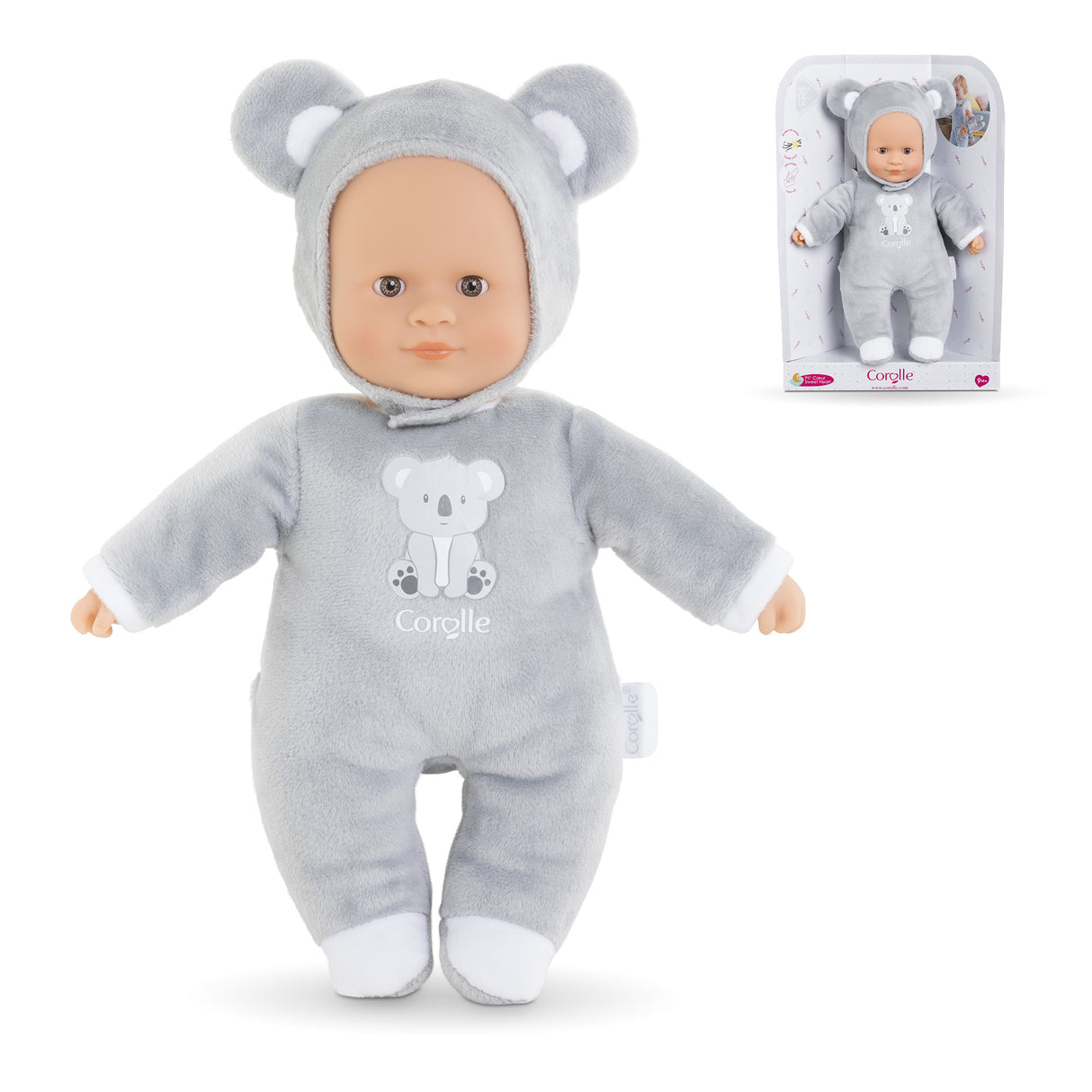 Mon Doudou COROLLE - Pti' Coeur Koala - 30 cm - petit poupon - senteur de vanille - des 9 mois
