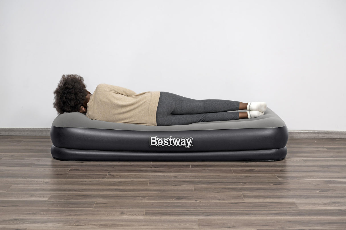 Matelas gonflable - BESTWAY - 671BT - Tritech Twin - 1 personne, pompe USB intégrée, 1,91 m x 97 cm x 36 cm
