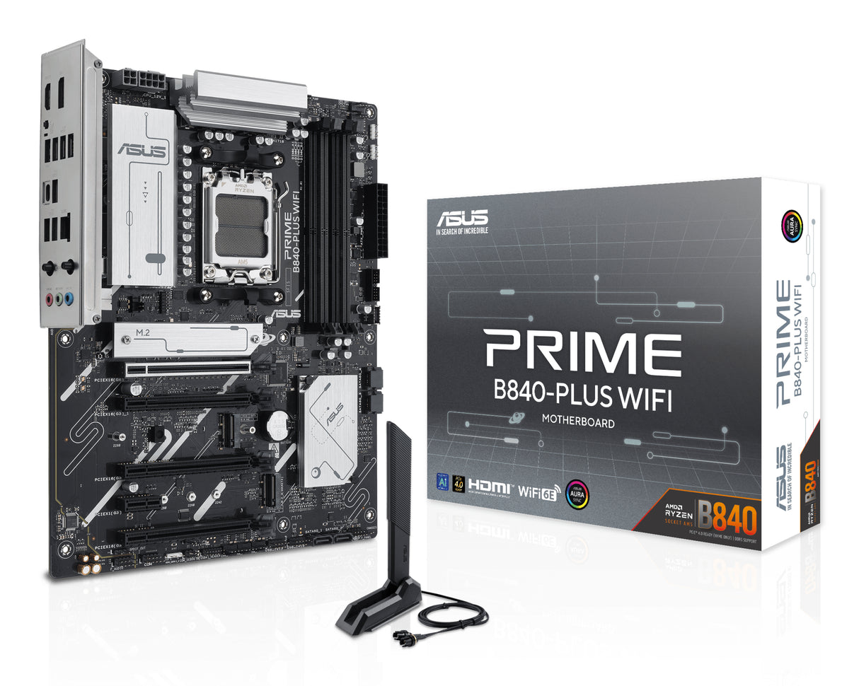Carte mere - ASUS - PRIME B840-PLUS WIFI - AMD B840 - Emplacement AM5 ATX