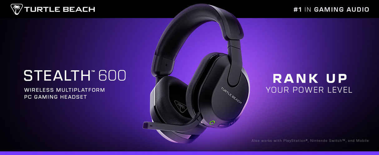Casque de gaming multi-plateforme sans fil - TURTLE BEACH - Stealth™ 600 PC (Gen 3) - Noir