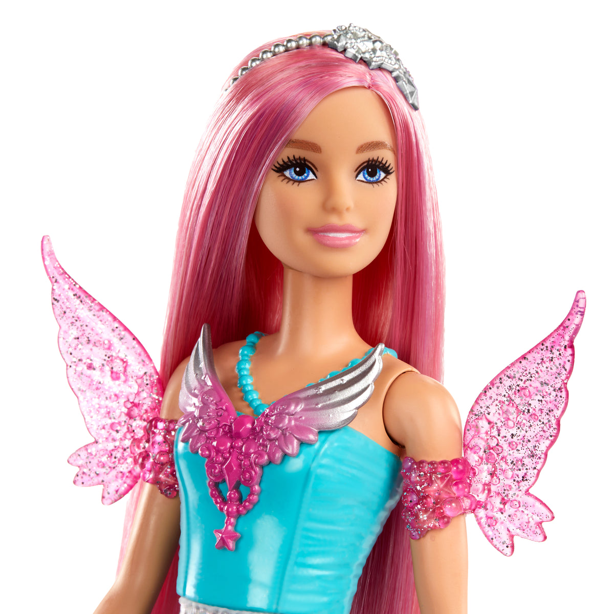 Poupée Barbie - BARBIE - Malibu A Touch of Magic - Cheveux longs 18 cm - Robe fantaisie - Animaux inclus