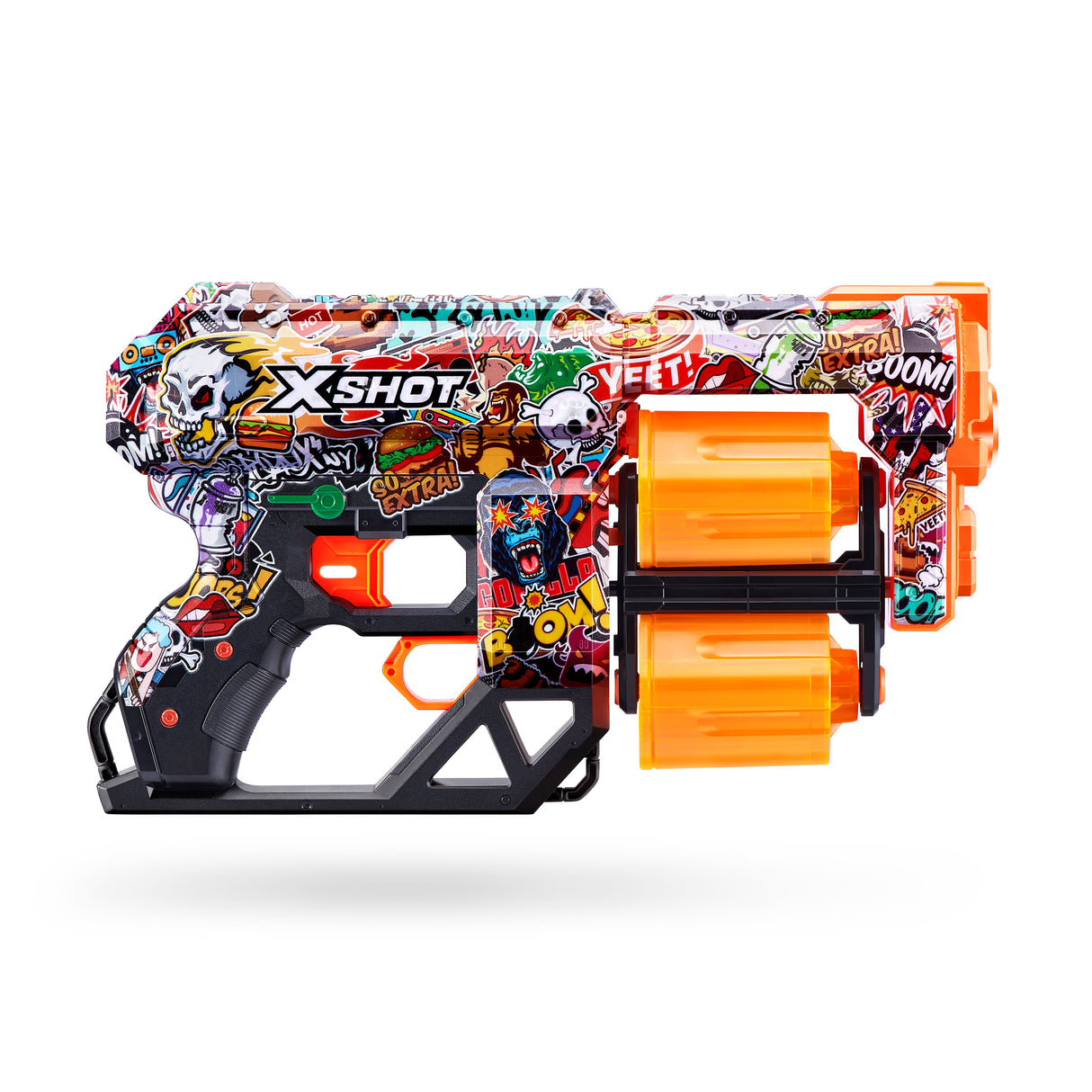 Lanceur de fléchettes - ZURU - X-SHOT Dread - Canons rotatifs doubles - 7 designs - Portée 27 m
