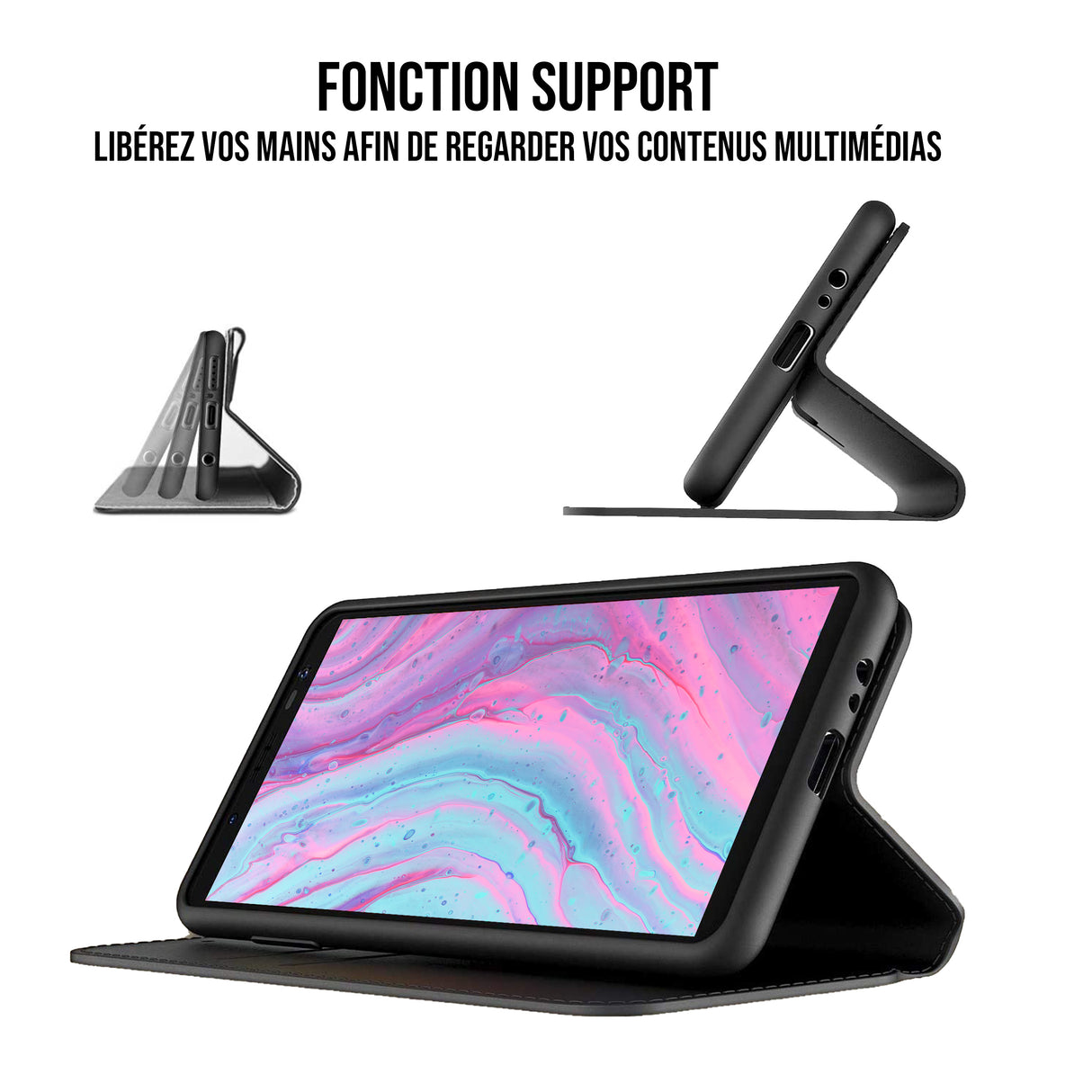 WE Etui folio MAGNETIQUE SAMSUNG GALAXY S10+ Noir