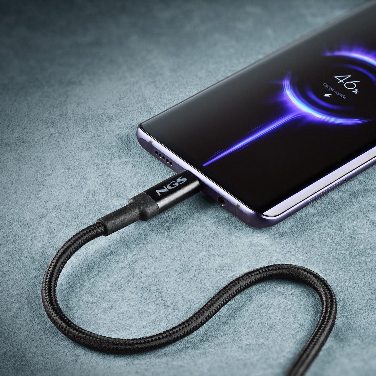 Cable NGS Knot USB-C M/M 2m 65W (Noir)