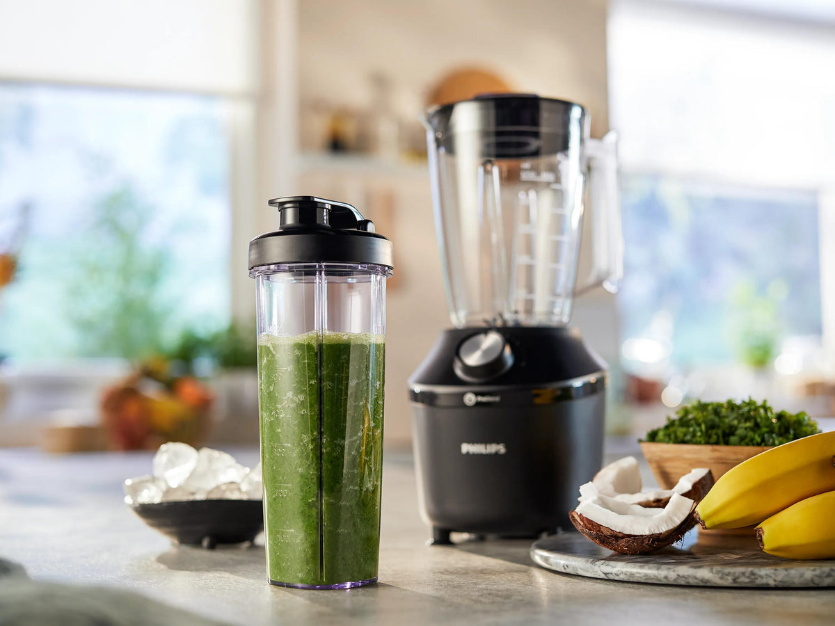 Blender mixeur - PHILIPS - HR2041/41 - Série 3000 avec gourde - 450W -1.9L - Noir