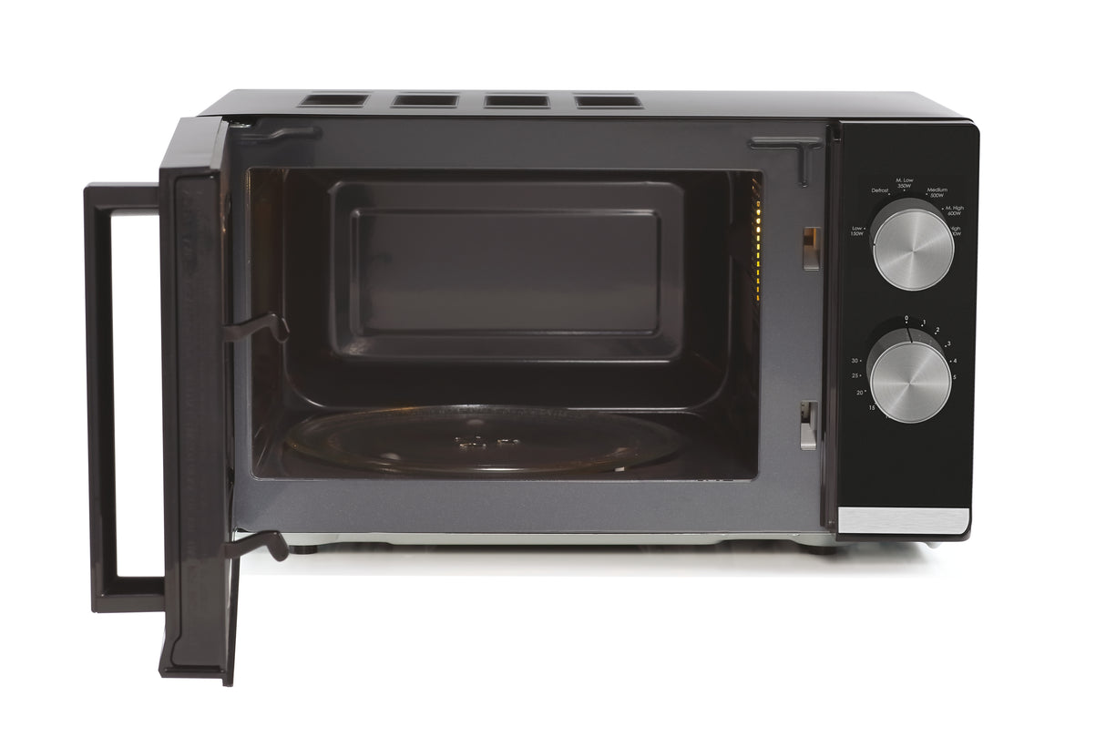 Micro-ondes CANDY Moderna CMW20TNMB 700 W 20L Noir - Fonction Décongélation - Plateau Tournant en Verre - 6 Niveaux de Puissance