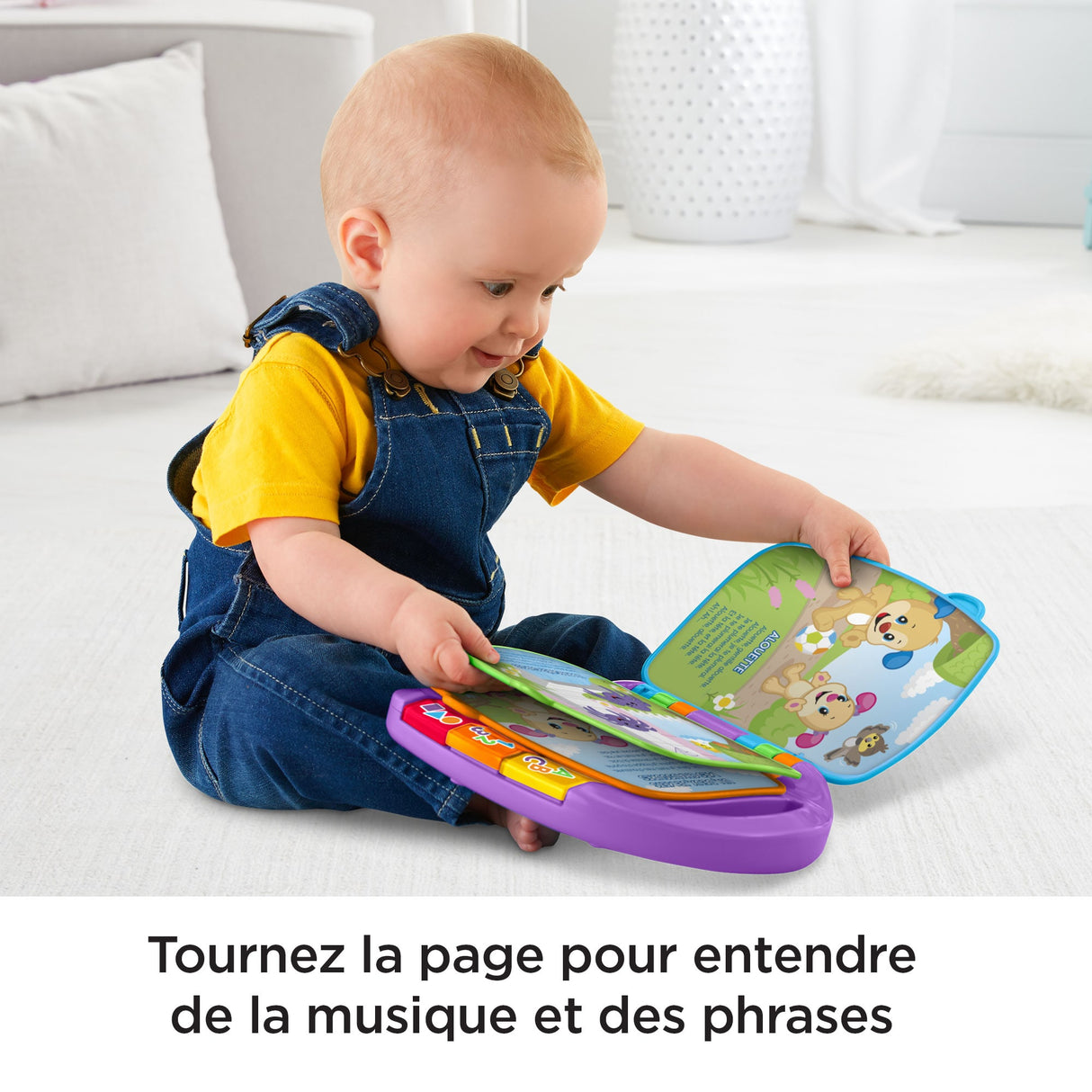 Fisher-Price - Livre Interactif Comptines - Livre bébé - 6 mois et + CDH39