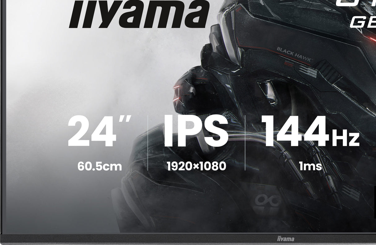 Ecran PC Gamer - IIYAMA - 24'' - FHD - 144Hz - Dalle IPS - 1ms - Réglable en hauteur - G-Master