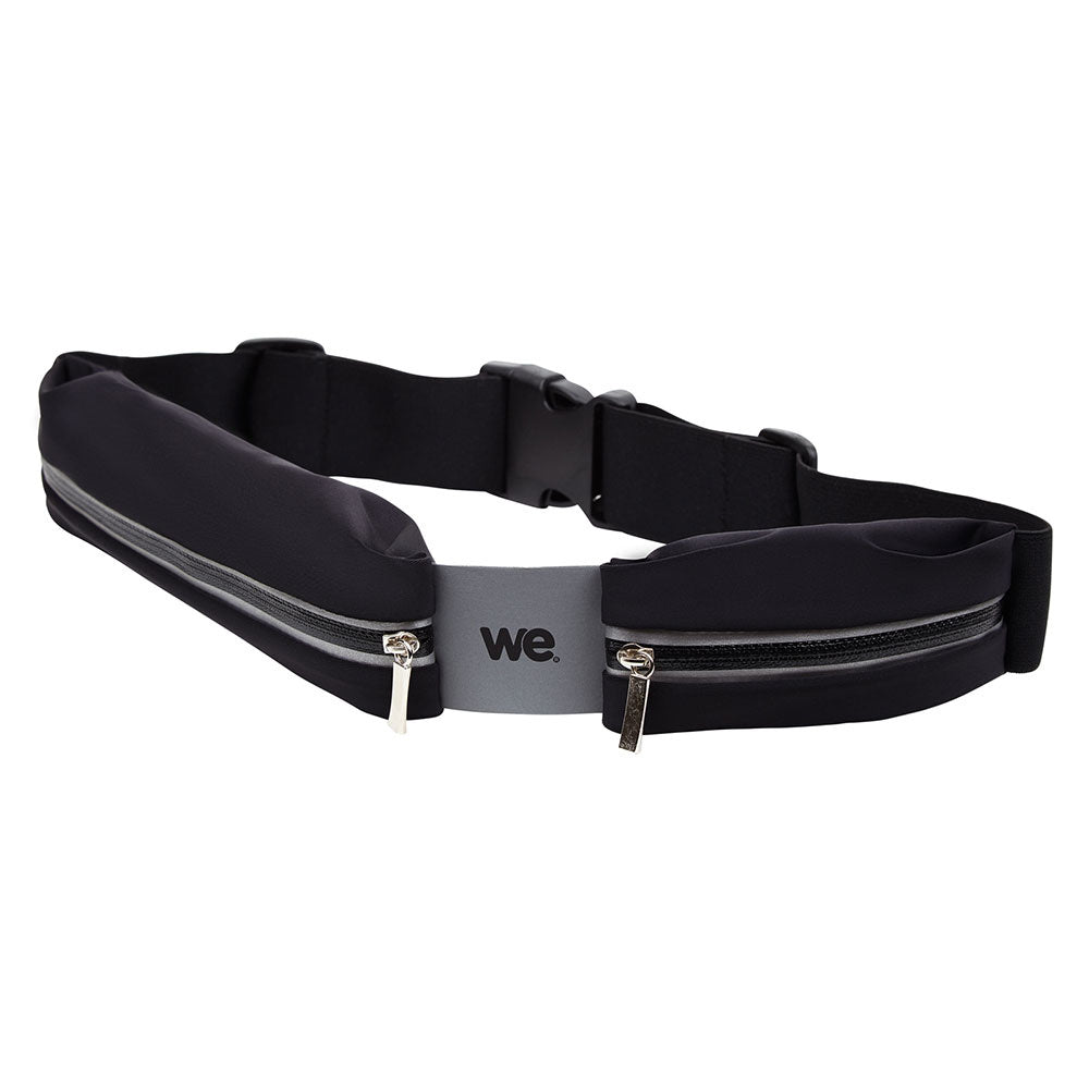 Ceinture sport noire en Lycra Waterpoof, double poche Universel jusqu'à smartpho