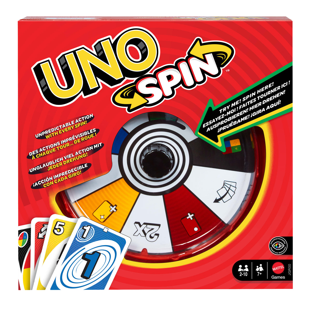 Jeu de cartes - MATTEL GAMES - UNO Wizz - Roue interactive - a partir de 7 ans - Mixte