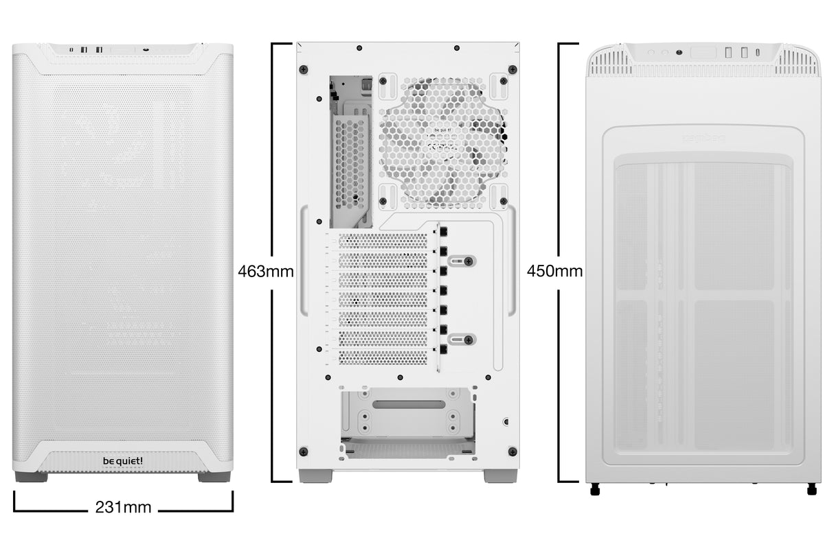 Boitier Moyen Tour ATX be quiet! Pure Base 501 AirFlow avec panneau vitré (Blanc)