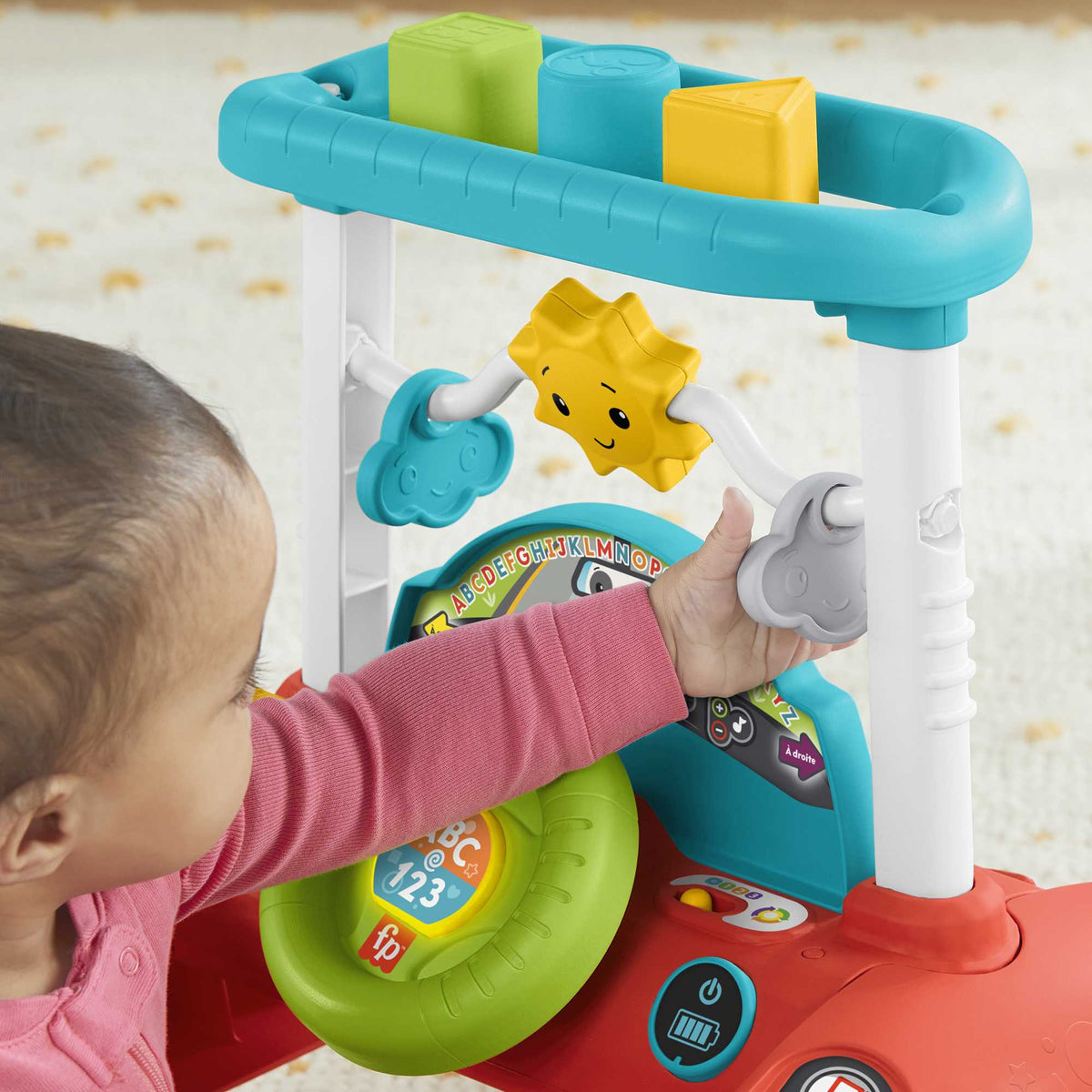 Fisher-Price-Trotteur a 2 côtés Rythme Stable et Régulier HJP43