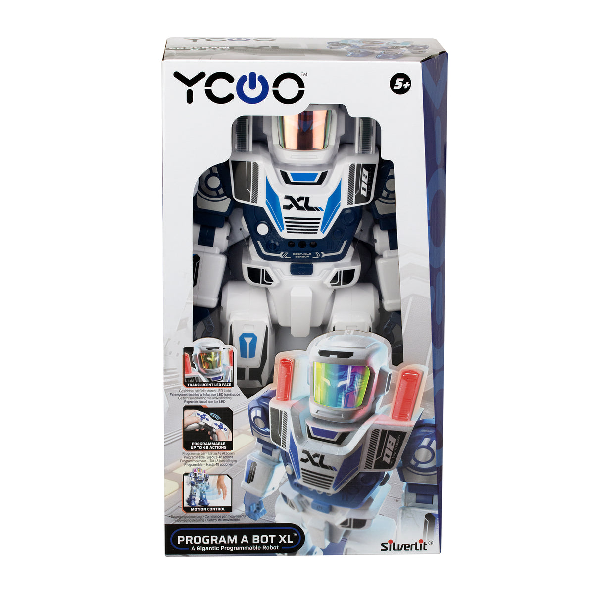 Robot radiocommandé - YCOO - Program a Bot XL - Multidirectionnel - 48 actions programmables - LED & Sons - Des 5 ans