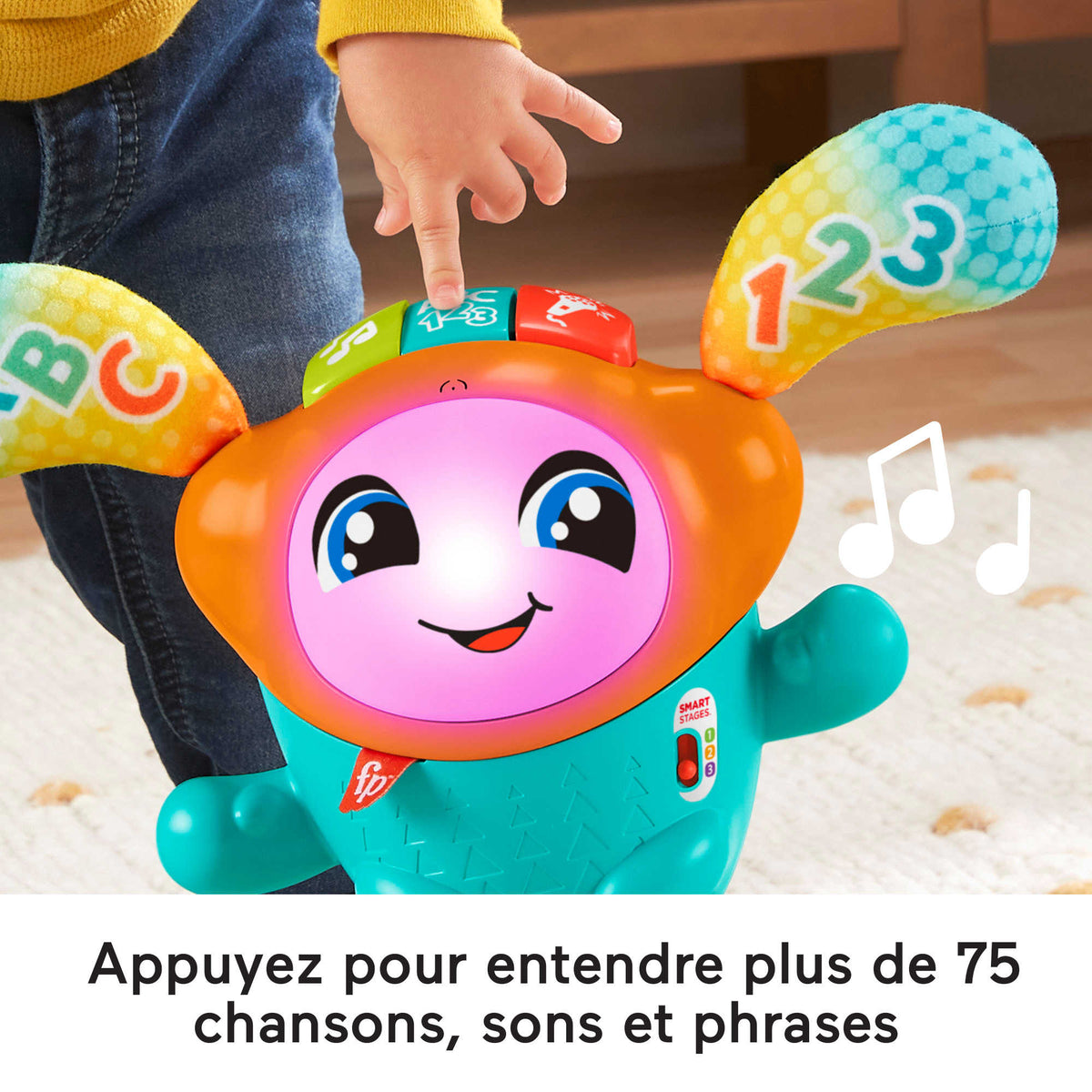 Fisher-Price-Mon Petit DJ, jouet d'éveil musical, version française HJP88