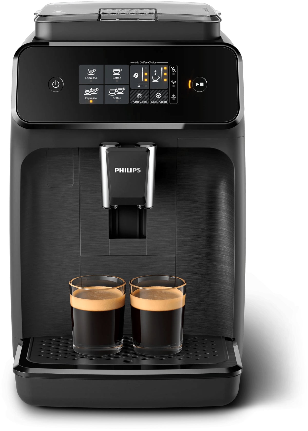 Machine a café Expresso broyeur - PHILIPS - EP1200/00 - Série 1200 - 2 cafés - Broyeur céramique - Noir brossé