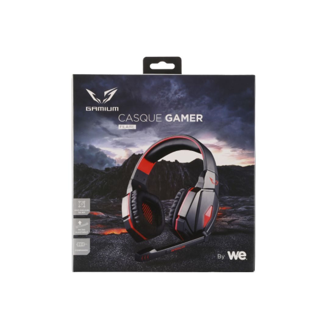 Casque Gamer filaire microphone ajustable. télécommande de contr le hauts-parleu