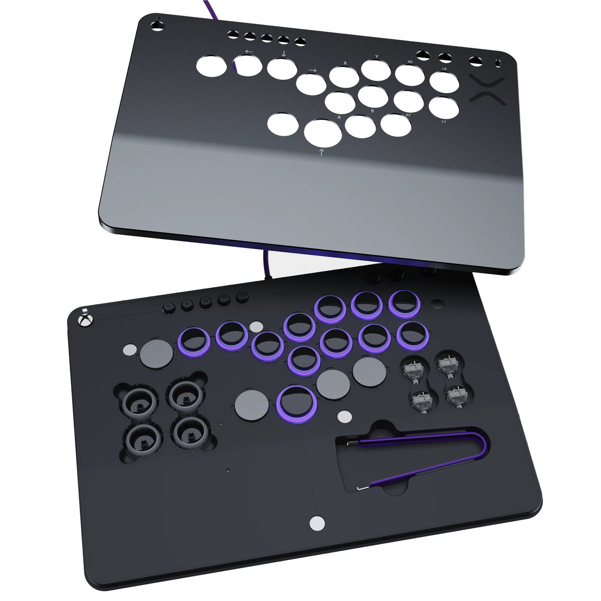 Manette de combat sans levier - Xbox - Victrix Pro KO Leverless Fight Stick - Gris